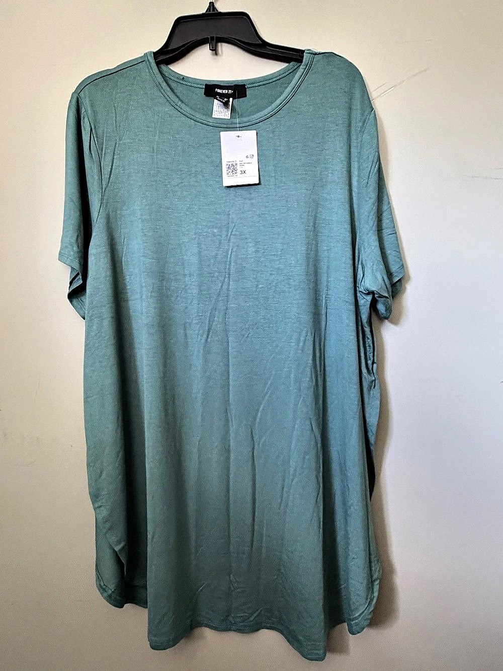 Forever 21 Maxi T-Shirt Tunic in Green Size 3X NWT